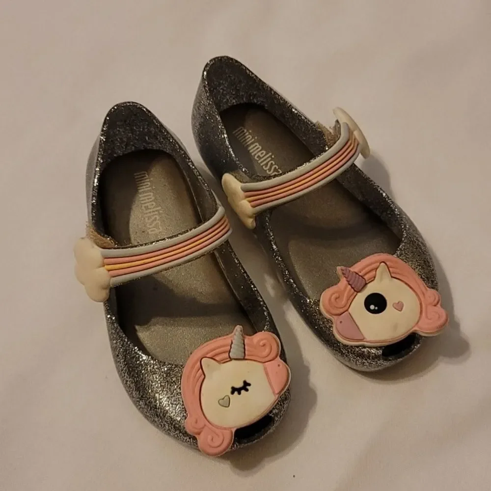 Mini Melissa‎  unicorn velcro shoes size 6